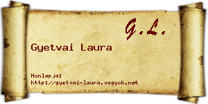 Gyetvai Laura névjegykártya